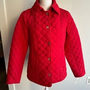 MICHAEL MICHAEL KORS Size SMALL Red Quilted Snap front Jacket Coat